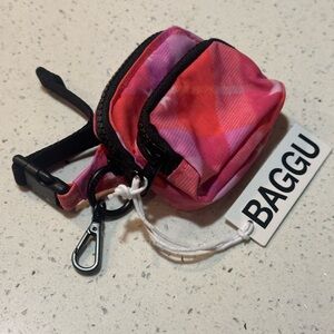 NEW! BAGGU Fanny bag charm in pink star plaid limited edition